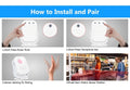 Steps to install and pair DAYTECH HW09 doorbell motion detector with sensor and microphone activation