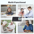Multi channel intercom with speaker showing call, talk, monitor, and group modes in various settings