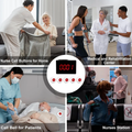 DAYTECH P4 Wireless Service Bell shown in use at nurse call buttons for home and medical rehabilitation center