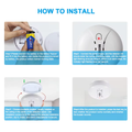 Step-by-step installation guide for DAYTECH SM02 smoke Alarm home security alarm system