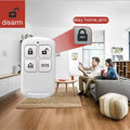 DAYTECH TA04 Alarm System remote control with lock and SOS buttons in modern living room