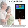 DAYTECH TA06 Home Security Kit with touchscreen emergency SOS rapid alert panel and elderly couple