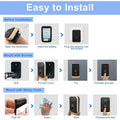 Step-by-step installation guide for DAYTECH waterproof doorbell  showing battery insertion and mounting options
