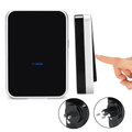 DAYTECH waterproof doorbell for home security with sleek black design and plug-in power adapter