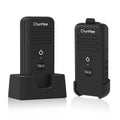 Waterproof Two Way Communication Doorbell intercom system with two black handheld units
