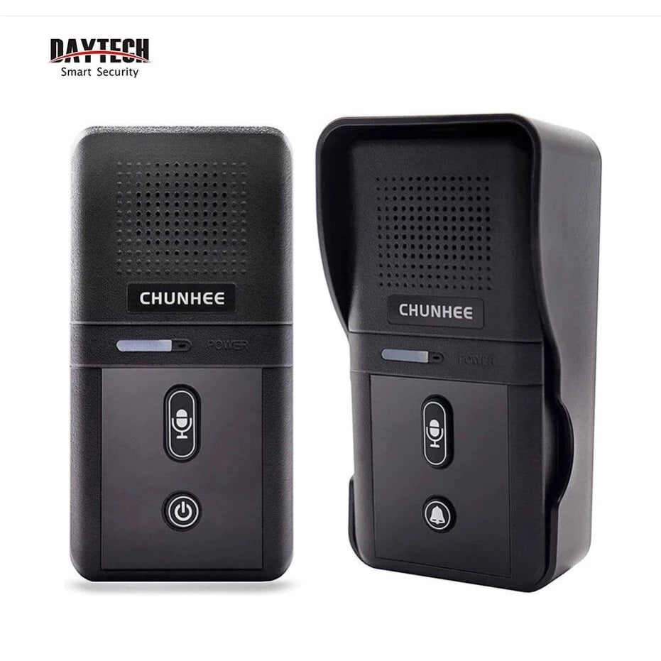 Waterproof Two Way Communication Doorbell intercom system with black compact design