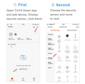 Home security alarm system WiFi smoke detector setup instructions on TUYA smart app
