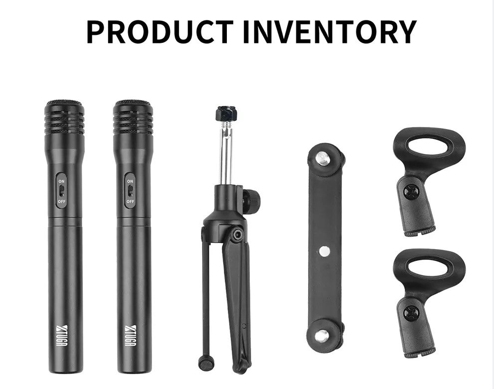 VMIDirect Desktop Condenser Microphone Set with Mounting Accessories and Stands