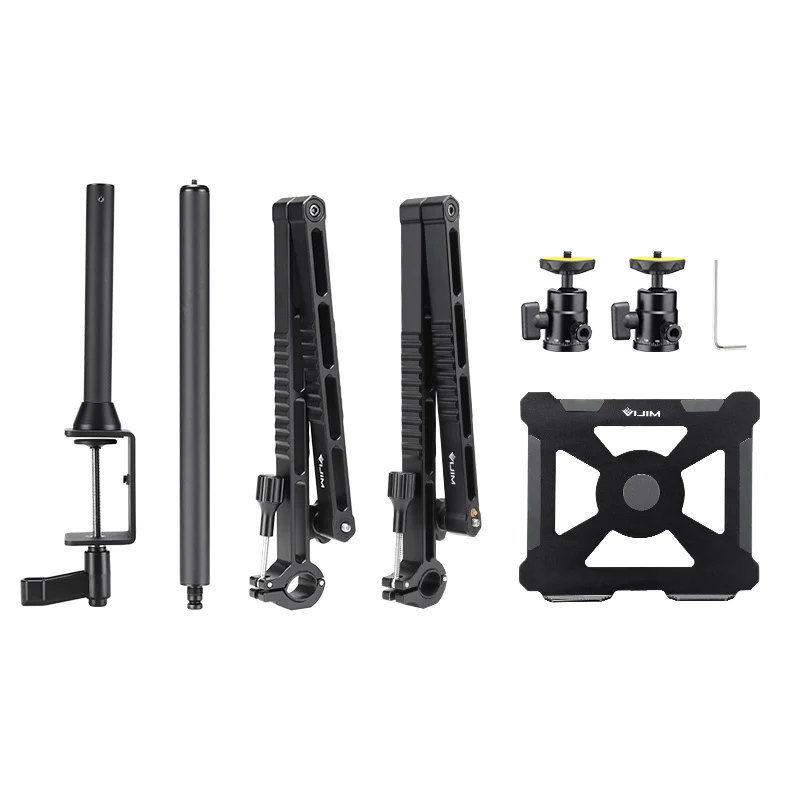 VMIDirect Desktop Setup Stand with tripod, monopod, and adjustable mounting accessories