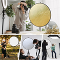 VMIDirect Diffuser Light Reflector with gold and silver surfaces for professional photography lighting
