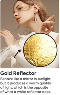 VMIDirect Gold Diffuser Light Reflector for warm quality light in photography
