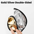 VMIDirect Gold Silver Double-Sided Diffuser Light Reflector for Enhanced Photography Lighting