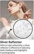 VMIDirect Silver Diffuser Light Reflector for reducing shadows and highlights in photography