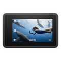 VMIDirect action camera displaying underwater footage of a diver with sharks at 4K resolution