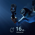 VMIDirect action camera designed for underwater use up to 16 meters with a waterproof feature
