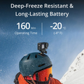 VMIDirect action camera with deep-freeze resistant design and 160 minutes battery life for outdoor adventures