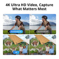 Comparison images showing 4K Ultra HD video quality and RockSteady stabilization on DJI Neo 4K Camera Drone
