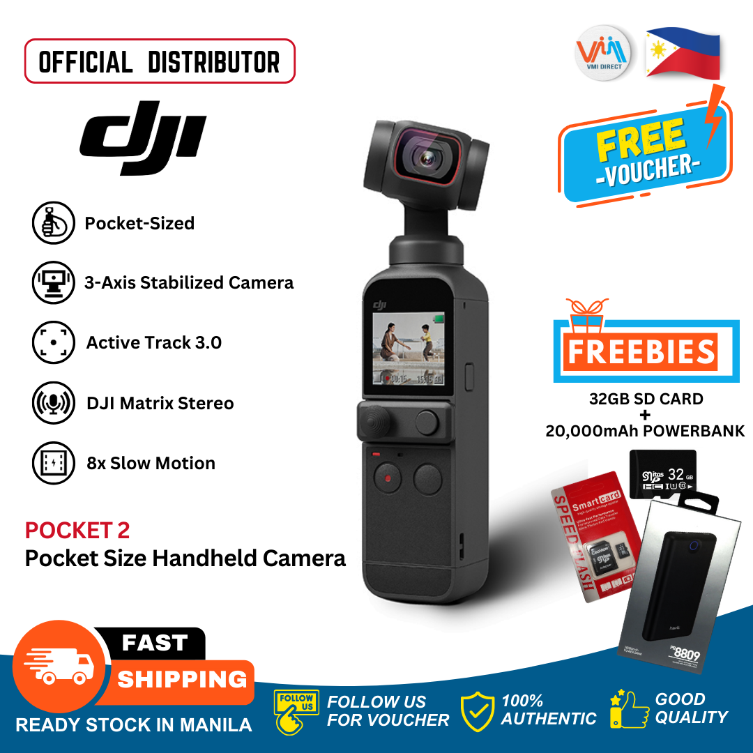 VMIDirect pocket-sized handheld AI Gimbal Camera with 3-axis stabilization and active track features