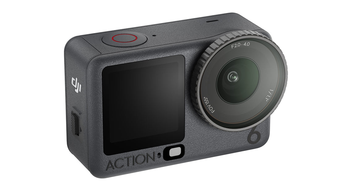 DJI Osmo Action 6 camera with a compact design and wide-angle lens for adventure photography