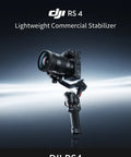 DJI RS 4 gimbal stabilizer lightweight commercial camera stabilizer with ergonomic handle and mounted camera