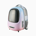 Dome Cat Dog Carrier Backpack in Gradient Color with Ventilation and Clear Window for Pets