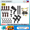 Dynamic Drum Microphone Kit by VMIDirect with 7 pieces, including clips and cables for optimal sound capture