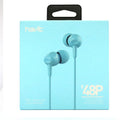 Havit E48P Dynamic In-Ear Earphones in Blue with Sleek Design and Comfortable Fit