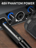 Dynamic microphone amplifier 48V with gain control and phantom power feature