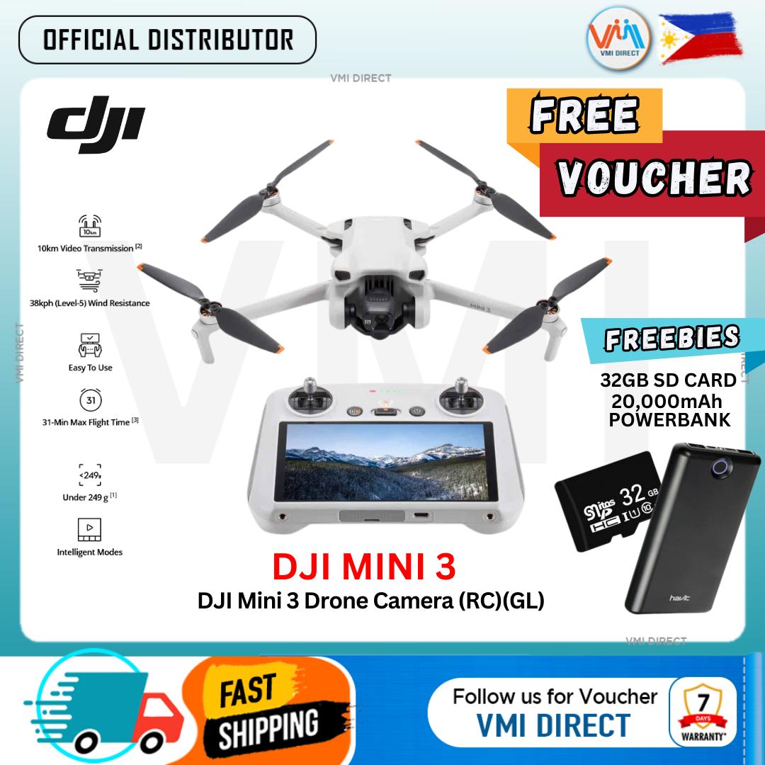 DJI Mini 3 GL Drone Camera 1080p 120fps HD Video Camera with 3-Axis Gimbal 38 Minutes Flight Time 10km Transmission Range Global Version DJI RC Remote with Built-In Screen Drone 4k hd camera Drone camera for vlogging Drone with camera Mini Drone dji VMI