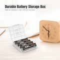1.5V AA Rechargeable Battery set in a durable storage box beside a wooden clock