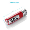 VMIDirect 3.7V 3000mAh lithium ion battery rechargeable standard size with red and silver casing