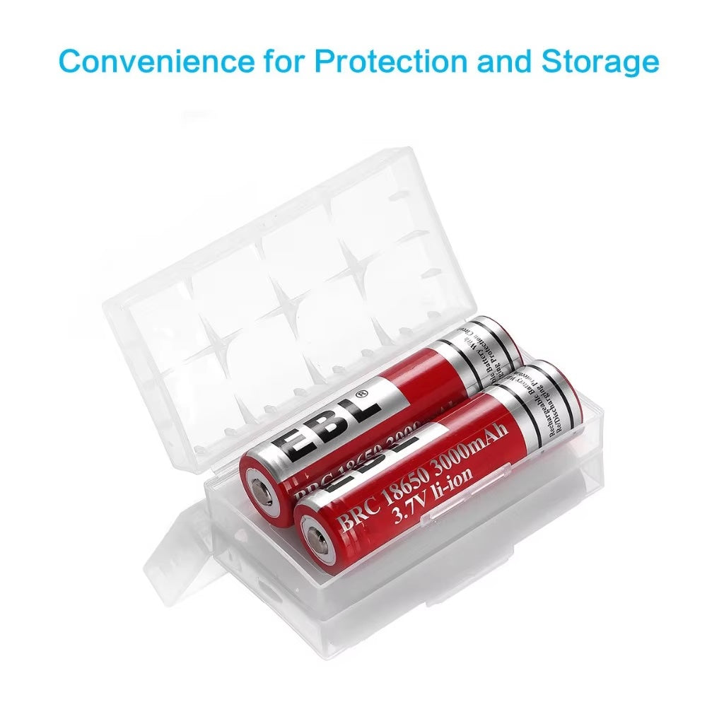VMIDirect rechargeable 3.7V 3000mAh lithium ion battery pair in clear plastic storage case