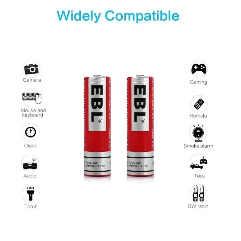 VMIDirect 3.7V 3000mAh lithium ion battery rechargeable cells compatible with cameras gaming remotes and toys