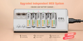 8 Bay Smart Fast Charging Battery Charger with Independent MCU System and LED Indicators for AA and AAA Batteries