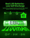 VMIDirect 800mAh NiMH AAA Rechargeable Battery with low self discharge and long-lasting power