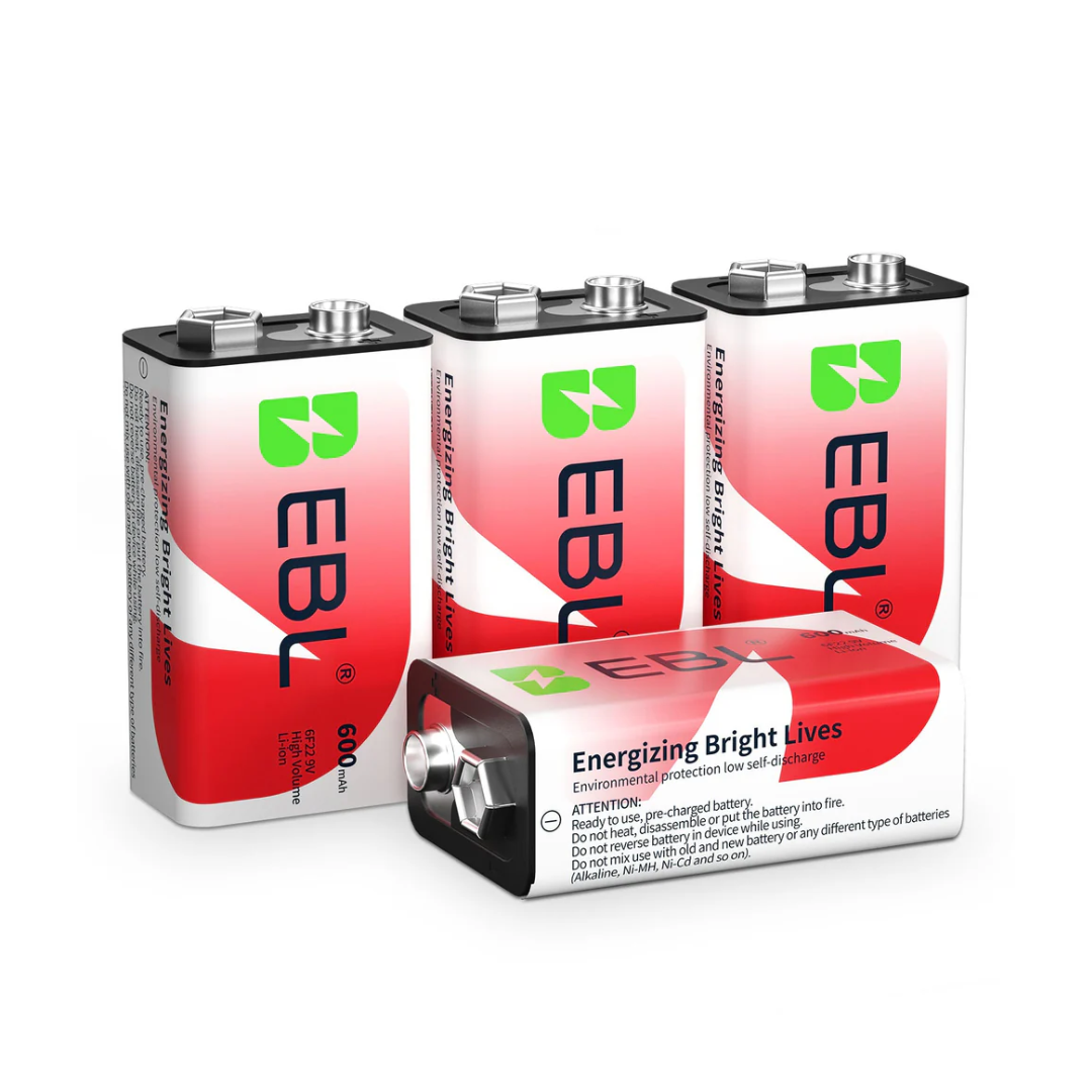 VMIDirect 9V 280mAh NIMH Rechargeable Battery Pack with Four Batteries for Reliable Power Supply