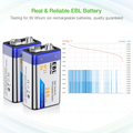 VMIDirect 9V 280mAh NIMH Rechargeable Battery with quality assurance and testing data