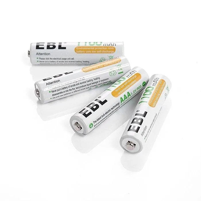 VMIDirect AAA rechargeable battery 1100mAh pack of four high capacity rechargeable batteries