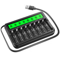 VMIDirect EBL FY-819 LCD charger for AA and AAA batteries with USB cable and battery status display
