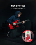 Rechargeable 9V lithium batteries offering non-stop use and longer runtimes for electric guitars