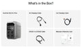 EcoFlow DELTA 3 Portable Power Station with AC charging cable, car charging cable, DC cable, and manuals