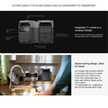 VMIDirect portable power station with 11 outlets, compact design for easy transport and travel