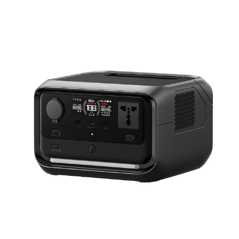 EcoFlow RIVER 3 Plus Best Portable Power Station black compact design with display and multiple outlets