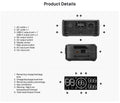 EcoFlow RIVER 3 portable power station detailed view showing AC DC USB ports and display screen features