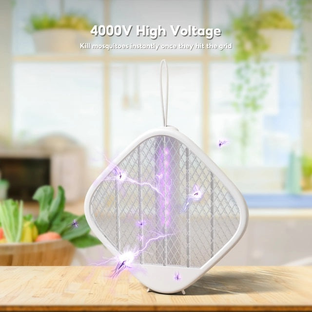 Electric Mosquito Swatter Racket with 4000V high voltage for instant mosquito elimination