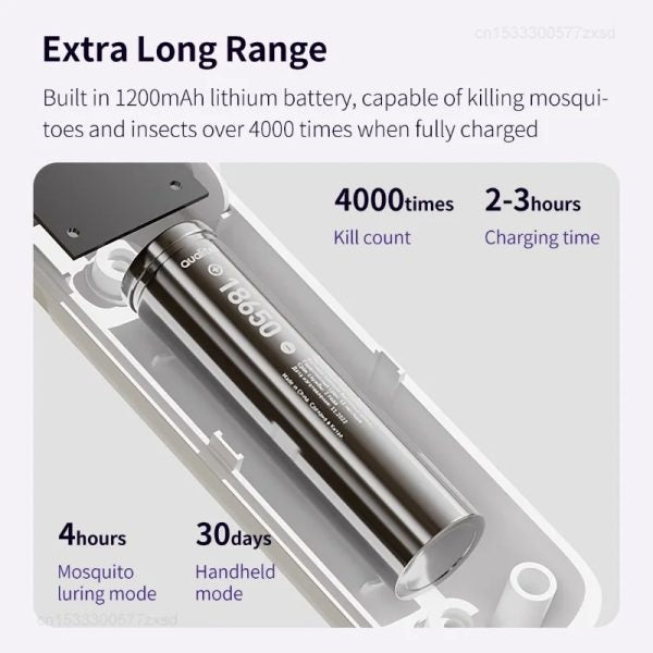 Electric Mosquito Swatter Racket with 1200mAh battery for effective insect killing