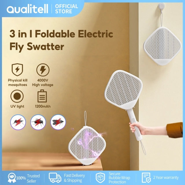 Electric Mosquito Swatter Racket for effective insect control indoors and outdoors