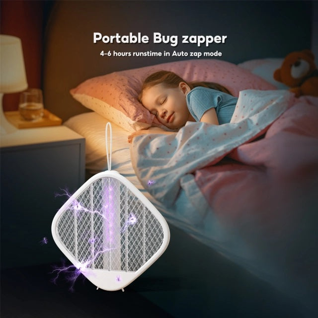 Electric Mosquito Swatter Racket for effective pest control with comfortable grip and safe use