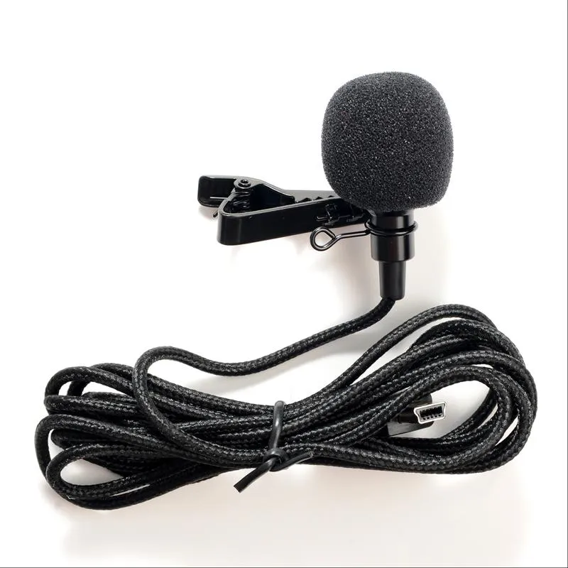 VMIDirect Lapel Microphone with Clip and Long Cable, ideal external microphone for action camera