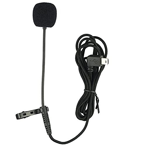VMIDirect Lapel Microphone with Clip and Long Cable, ideal as an external microphone for action camera